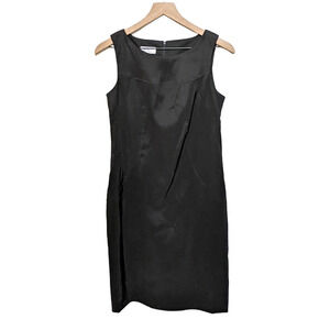 Alyx Limited 6 Black Sleeveless Round Neck Sheath Dress Women's Back Zip Closure